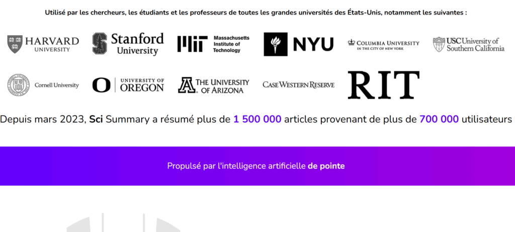 Avis utilisateur scisummary