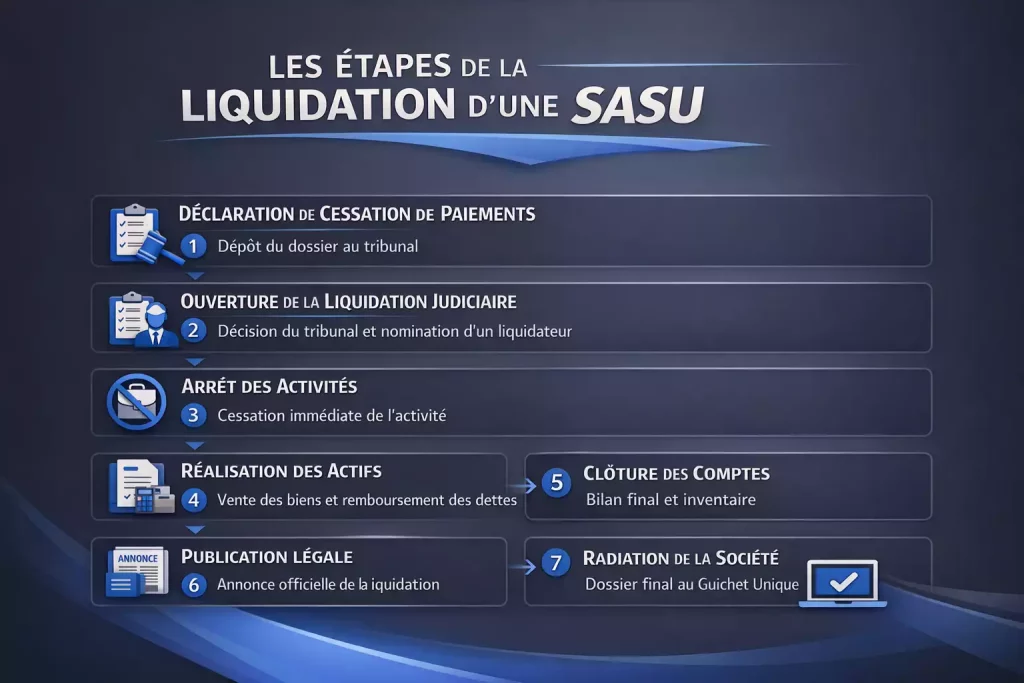 Liquidation judiciaire d’une SASU : le parcours du combattant expliqué avec humanité